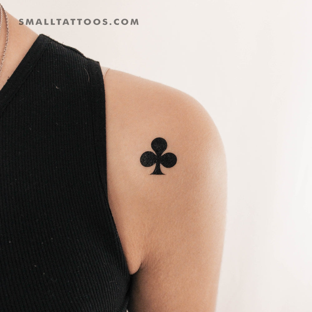 Clubs Suit Temporary Tattoo (Set of 3)