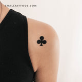 Clubs Suit Temporary Tattoo (Set of 3)