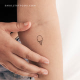 Ice Cream Temporary Tattoo - Set of 3