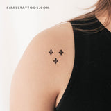 New Orleans Fleur-de-Lis Temporary Tattoo - Set of 3