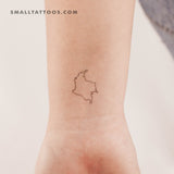 Map Of Colombia Temporary Tattoo - Set of 3