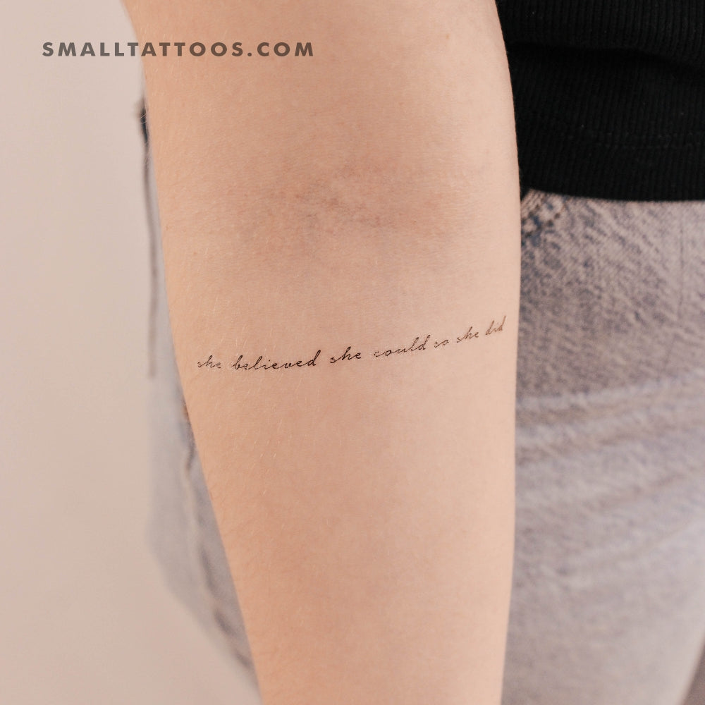 She Believed She Could So She Did Temporary Tattoo - Set of 3