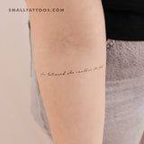 She Believed She Could So She Did Temporary Tattoo - Set of 3