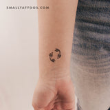 Two Opposite Fish Temporary Tattoo (Set of 3)