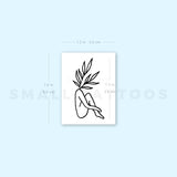 Leaf Head Woman Temporary Tattoo by Tukoi (Set of 3)
