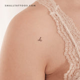 H Handwritten Letter Temporary Tattoo (Set of 3)