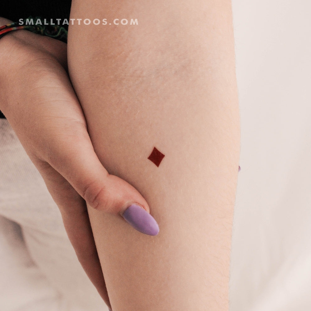 Diamonds Suit Temporary Tattoo (Set of 3)