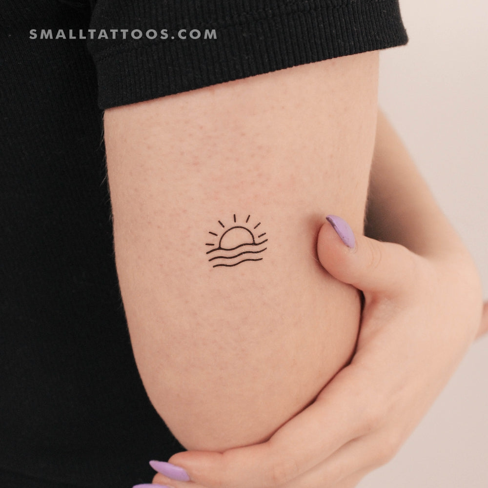 Sea Sunrise Temporary Tattoo (Set of 3)
