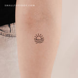 Sea Sunrise Temporary Tattoo (Set of 3)