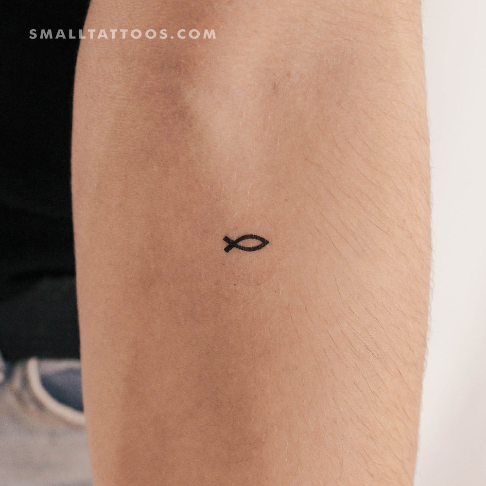 Tatuaje temporal de pez ictus (juego de 3)