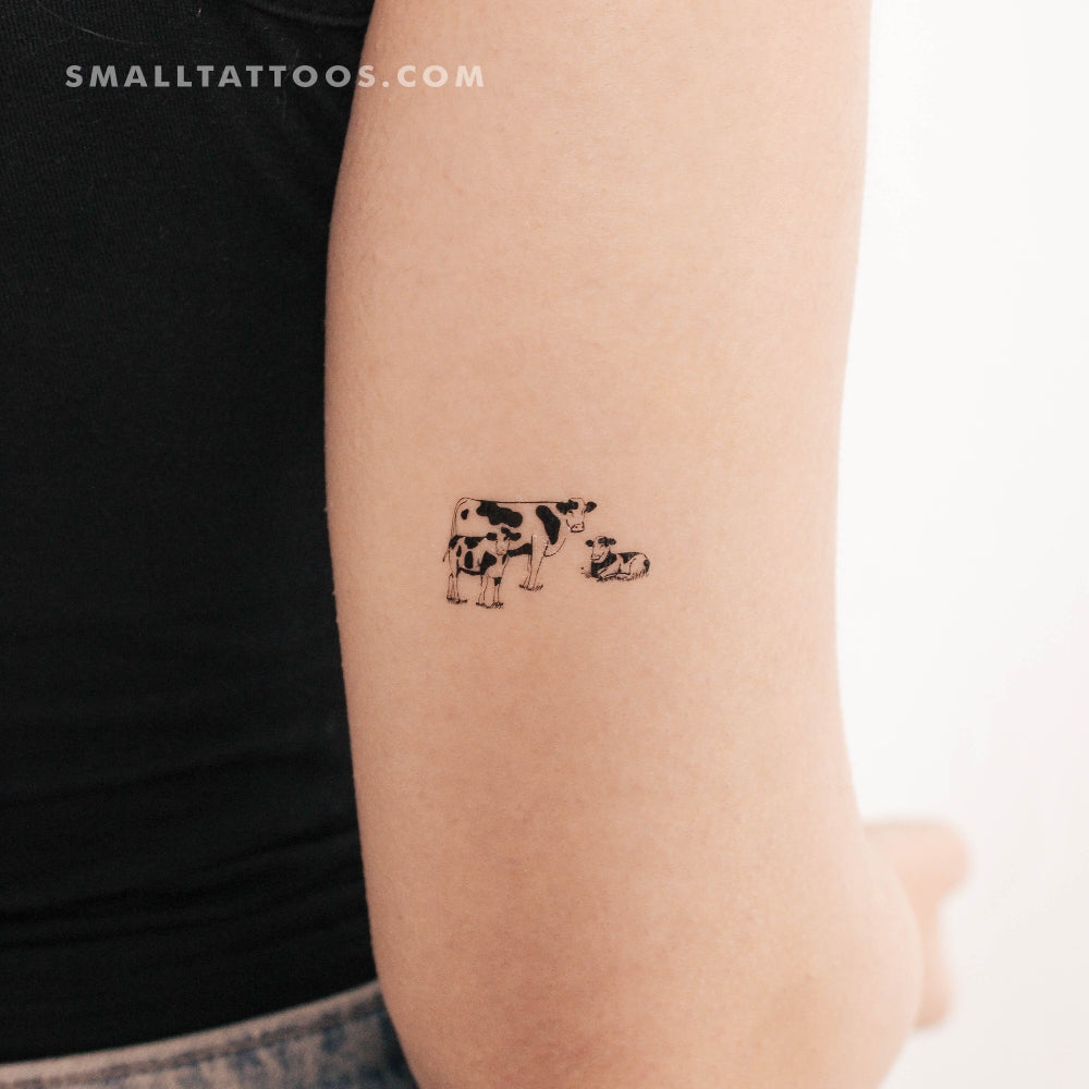 Cow Family Temporary Tattoo (Set of 3)
