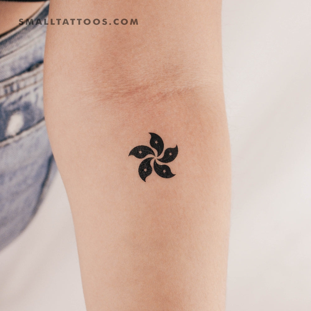 Tatuaje temporal de flor de Hong Kong (juego de 3)
