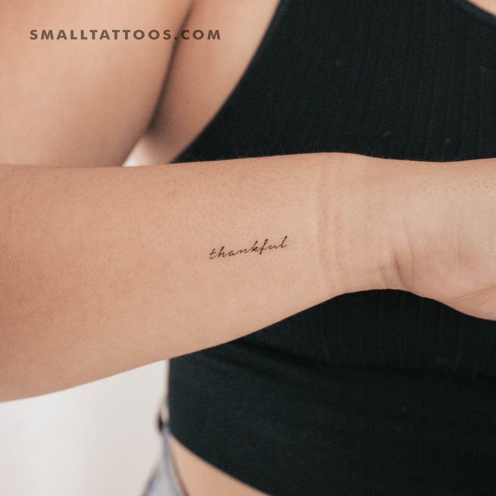 Thankful Temporary Tattoo (Set of 3)