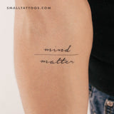 Mind Over Matter Temporary Tattoo (Set of 3)