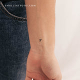 F Uppercase Typewriter Letter Temporary Tattoo (Set of 3)