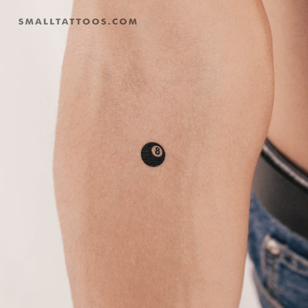 Eight Ball Temporary Tattoo (Set of 3) – Small Tattoos