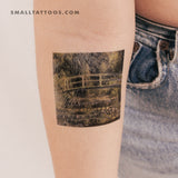 Water Lilies and Japanese Bridge Temporary Tattoo (Set of 3)
