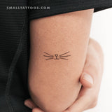 Minimalist Cat Whiskers Temporary Tattoo (Set of 3)