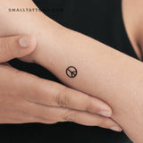 Tiny Peace Symbol Temporary Tattoo (Set of 3)