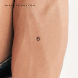 Number 6 Temporary Tattoo (Set of 3)