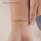 'Resiliencia' Temporary Tattoo (Set of 3)