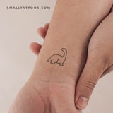 Diplodocus Dinosaur Temporary Tattoo (Set of 3)