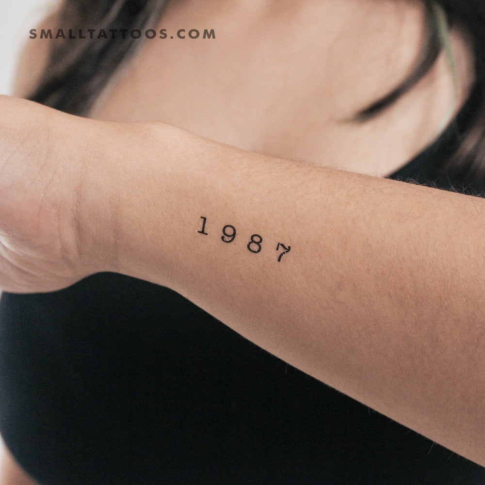 Tatuaje temporal del año de nacimiento 1987 (juego de 3)