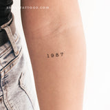 1987 Birth Year Temporary Tattoo (Set of 3)
