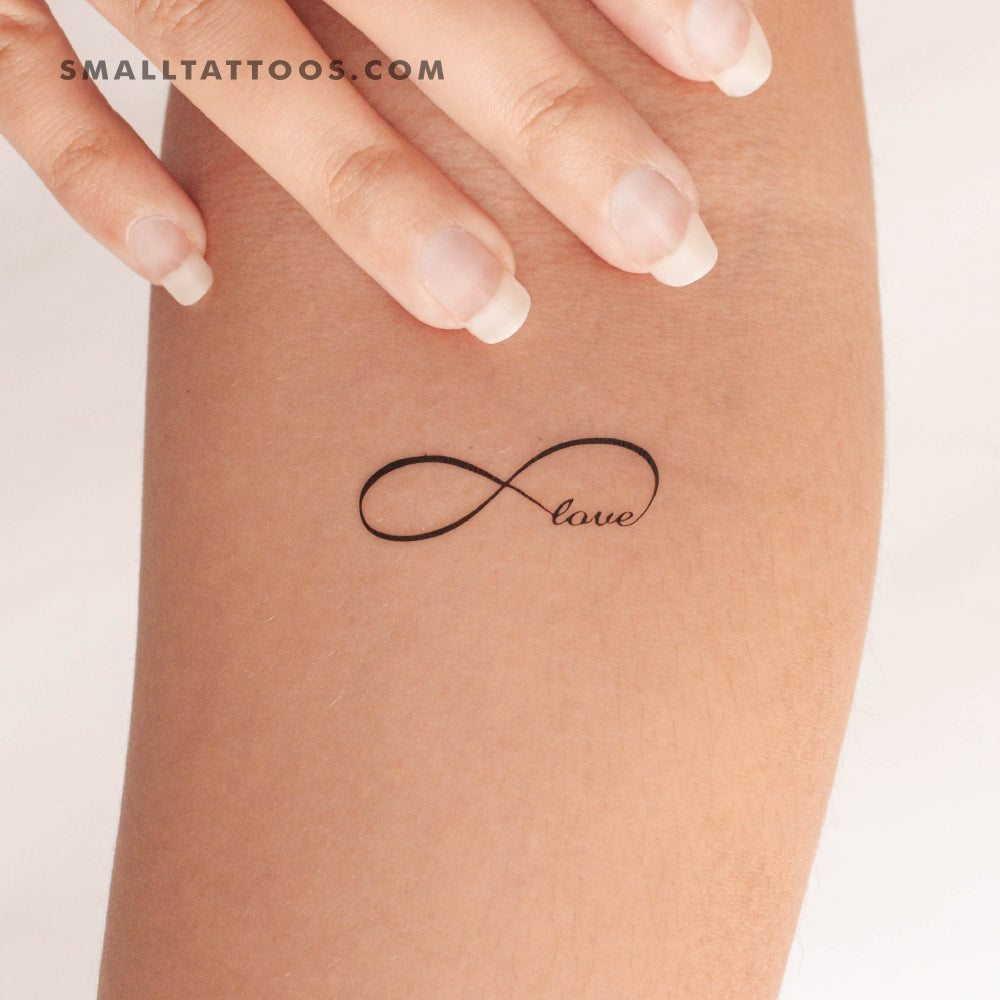 Tatuaje temporal de amor infinito (juego de 3)