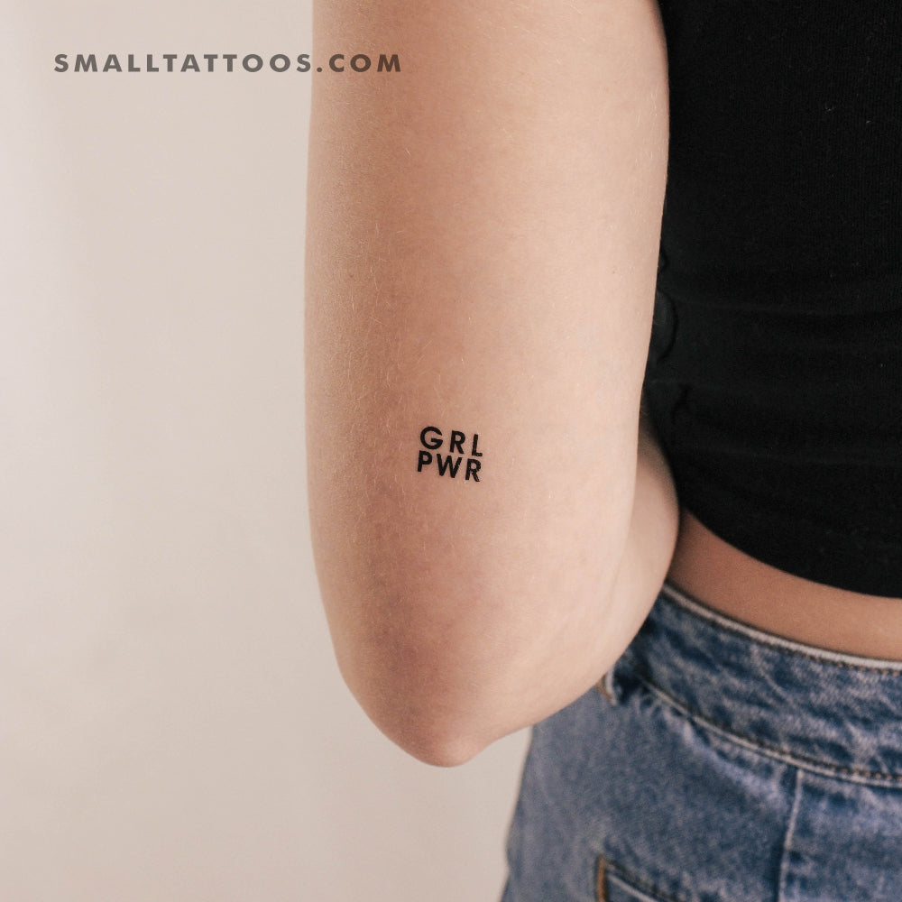 Tatuaje temporal GRL PWR (juego de 3)