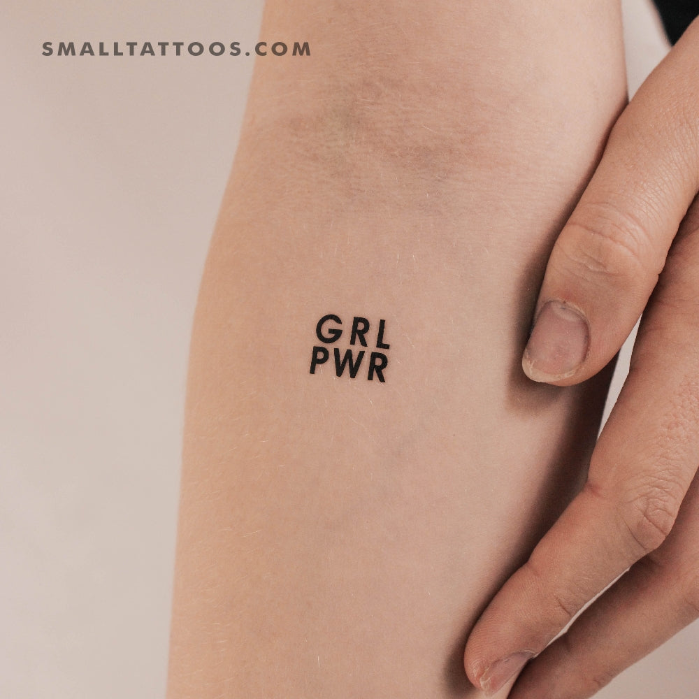 Tatuaje temporal GRL PWR (juego de 3)