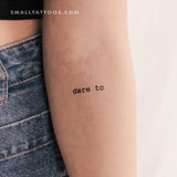 Dare To Temporary Tattoo (Set of 3)