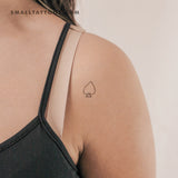 Fine Line Spade Temporary Tattoo (Set of 3)