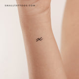 X Handwritten Letter Temporary Tattoo (Set of 3)