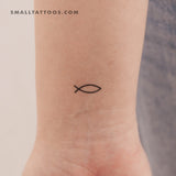 Jesus Fish Temporary Tattoo (Set of 3)