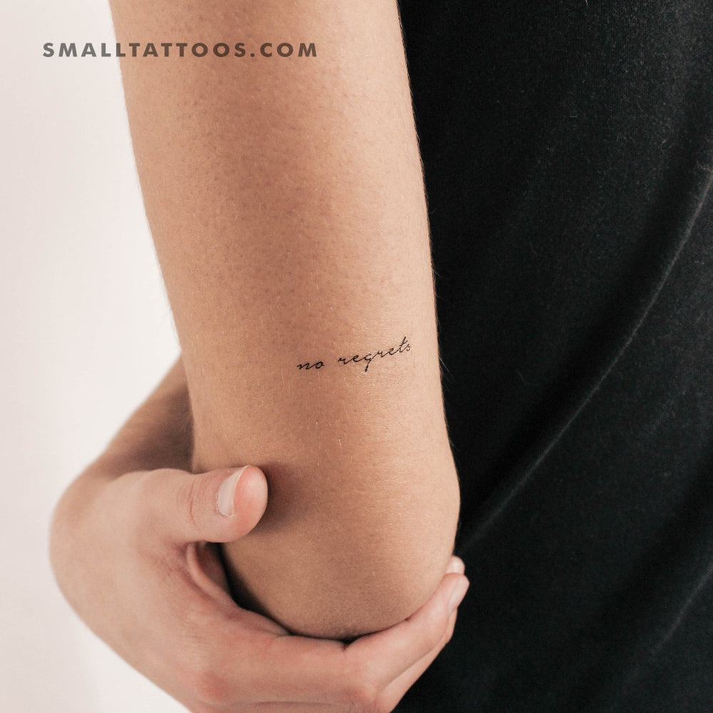 No Regrets Temporary Tattoo (Set of 3)