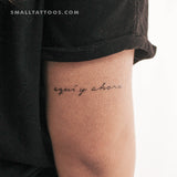 Aquí Y Ahora Temporary Tattoo (Set of 3)