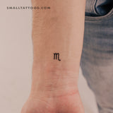 Scorpio Zodiac Symbol Temporary Tattoo (Set of 3)