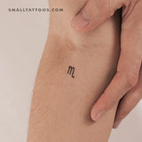 Scorpio Zodiac Symbol Temporary Tattoo (Set of 3)
