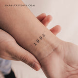 1992 Birth Year Temporary Tattoo (Set of 3)