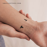 Flying Bird Couple Temporary Tattoo (Set of 3)