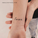 Do All Things With Love Temporary Tattoo - Set of 3