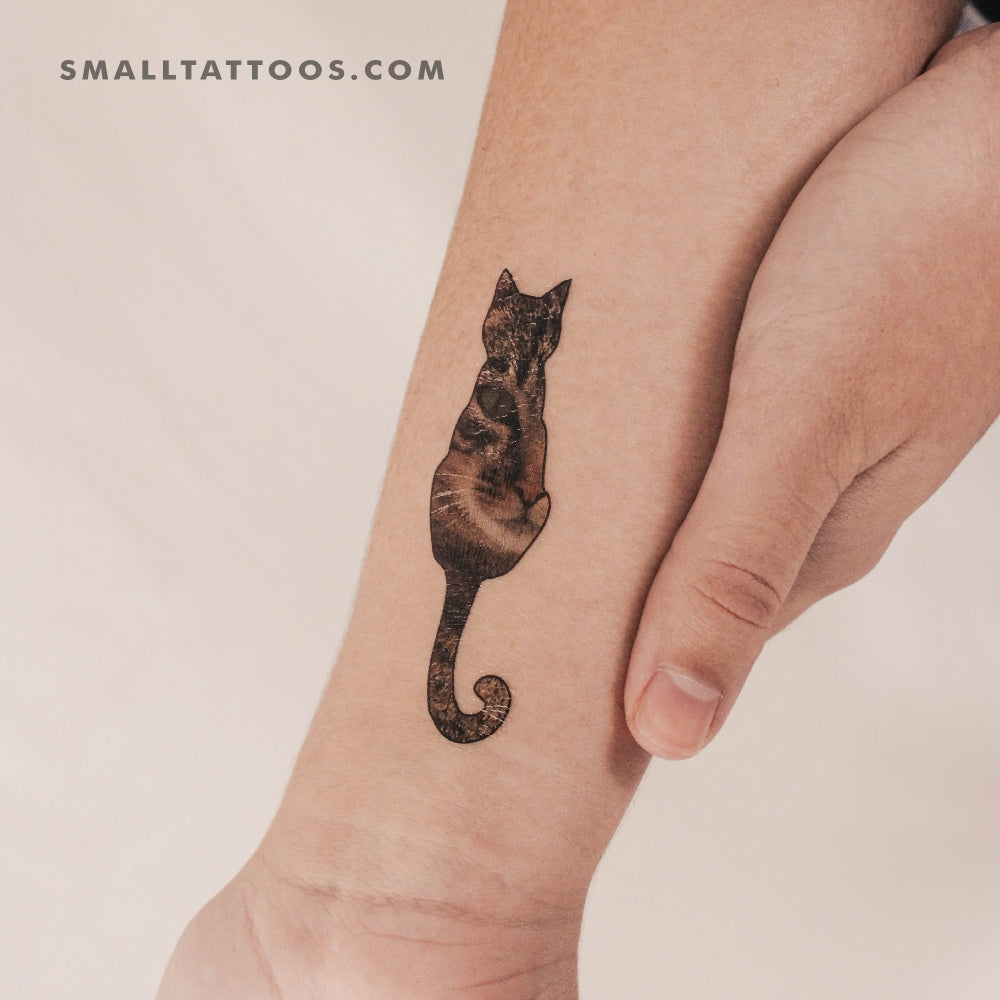 Beautiful Cat Silhouette Tattoo Idea