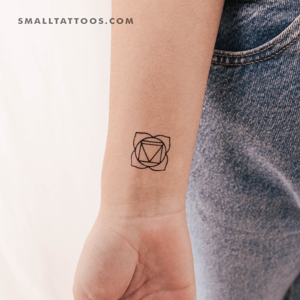 Muladhara Chakra Temporary Tattoo - Set of 3