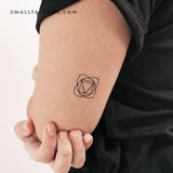 Muladhara Chakra Temporary Tattoo - Set of 3