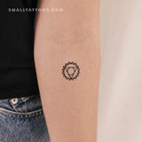 Vishuddha Chakra Temporary Tattoo - Set of 3