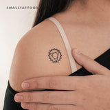 Vishuddha Chakra Temporary Tattoo - Set of 3