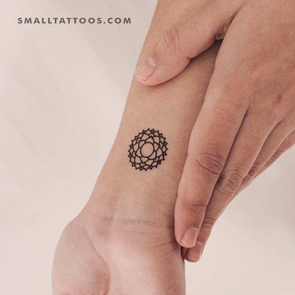 Sahasrara Chakra Temporary Tattoo - Set of 3