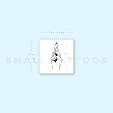 Small Crossed Fingers Temporary Tattoo (Set of 3)