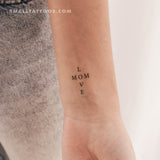 Love Mom Temporary Tattoo (Set of 3)